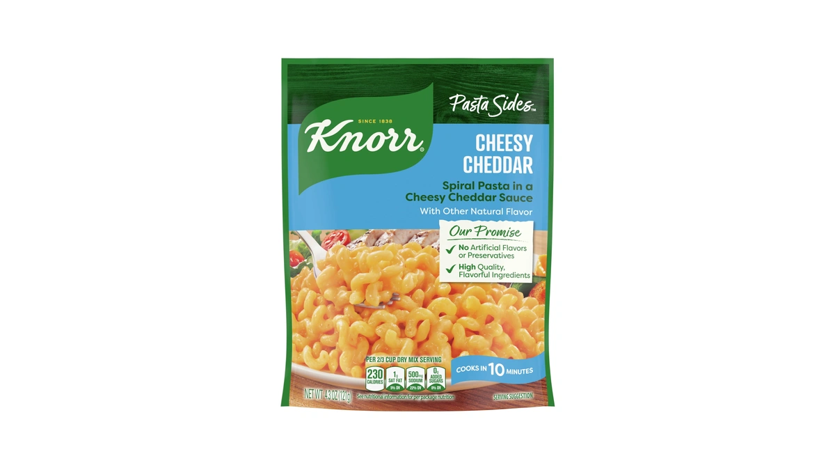 Knorr Pasta Sides Cheesy Cheddar Rotini For Delicious Quick Pasta