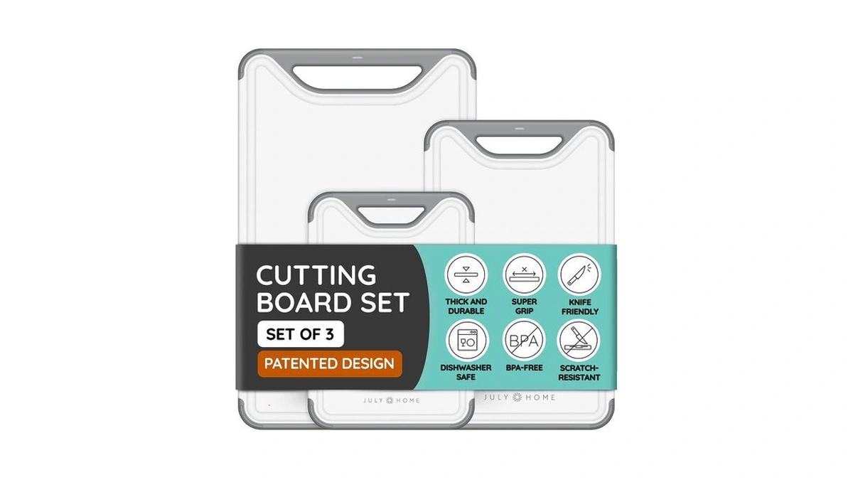 Cutting Boards For Kitchen, Plastic Cutting Board Set Of 3,