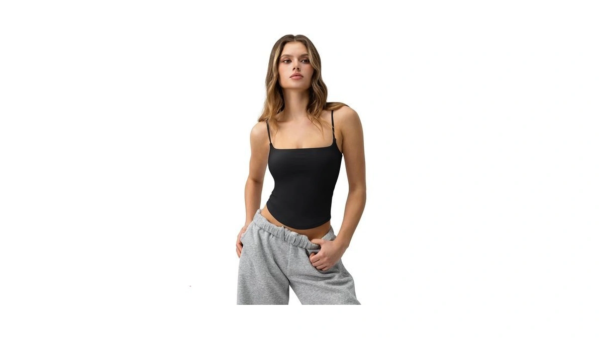 Avgo Cropped Workout Tank Tops For Womens Black Sports Bra