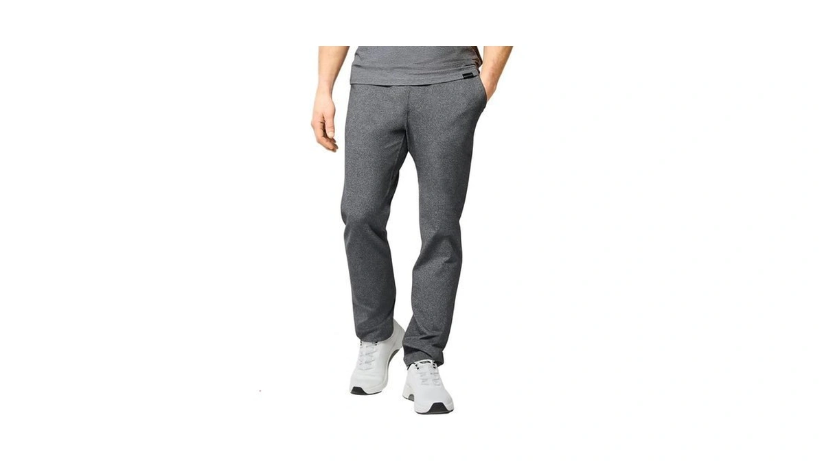 Skechers Men's Go Walk Recharge Straight Leg Pant, Heather Charcoal,