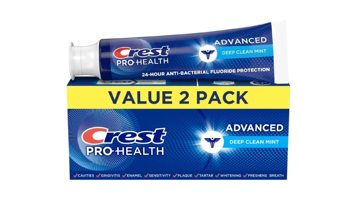 Crest Pro-health Advanced Deep Clean Mint Toothpaste, 2 Count (pack