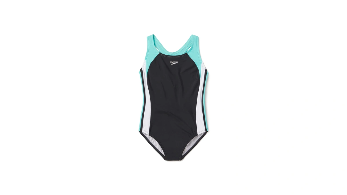 Speedo Girl's Swimsuit One Piece Infinity Splice Thick Strap