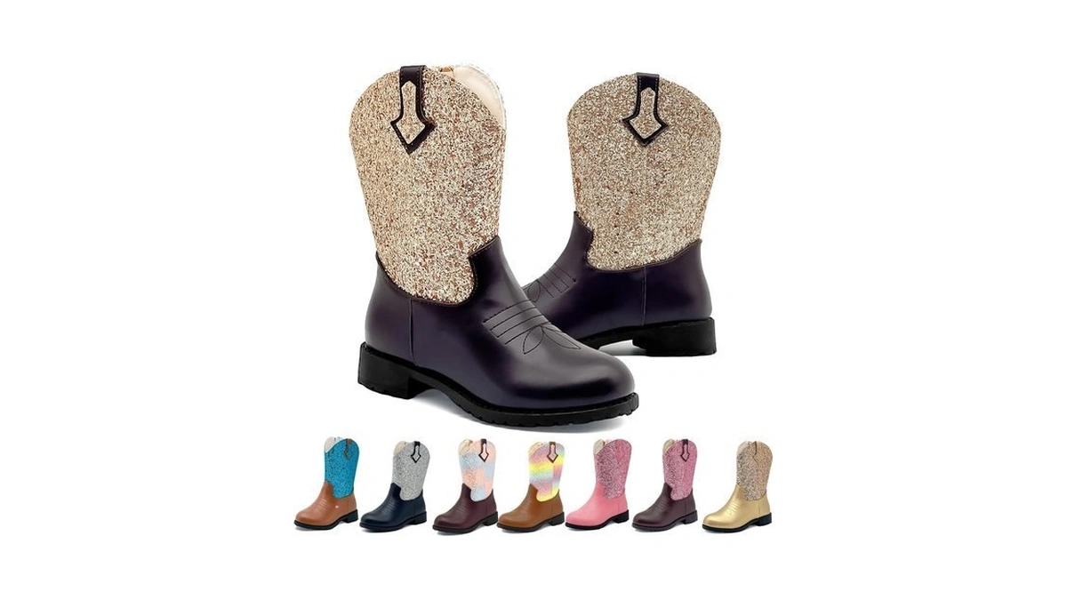 Ezrnoxc Girls Cowgirl Boots Cowgirl Western Boot For Kids Mid