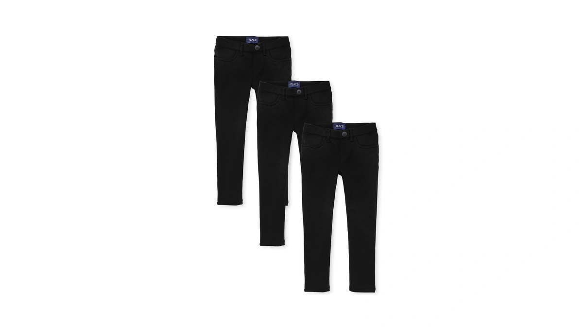 The Children's Place Girl's Ponte Knit Pull On Jeggings, Black,