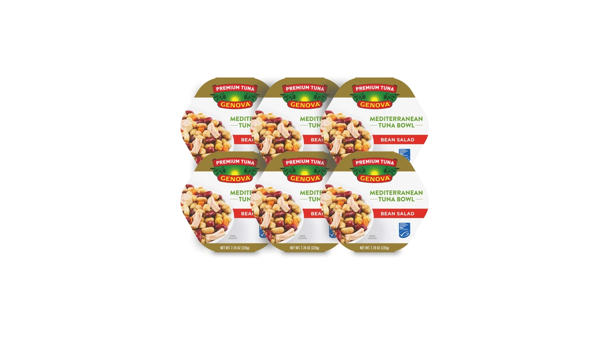 Genova Premium Tuna Mediterranean Bean Salad, 7.76 Ounce Bowls (pack