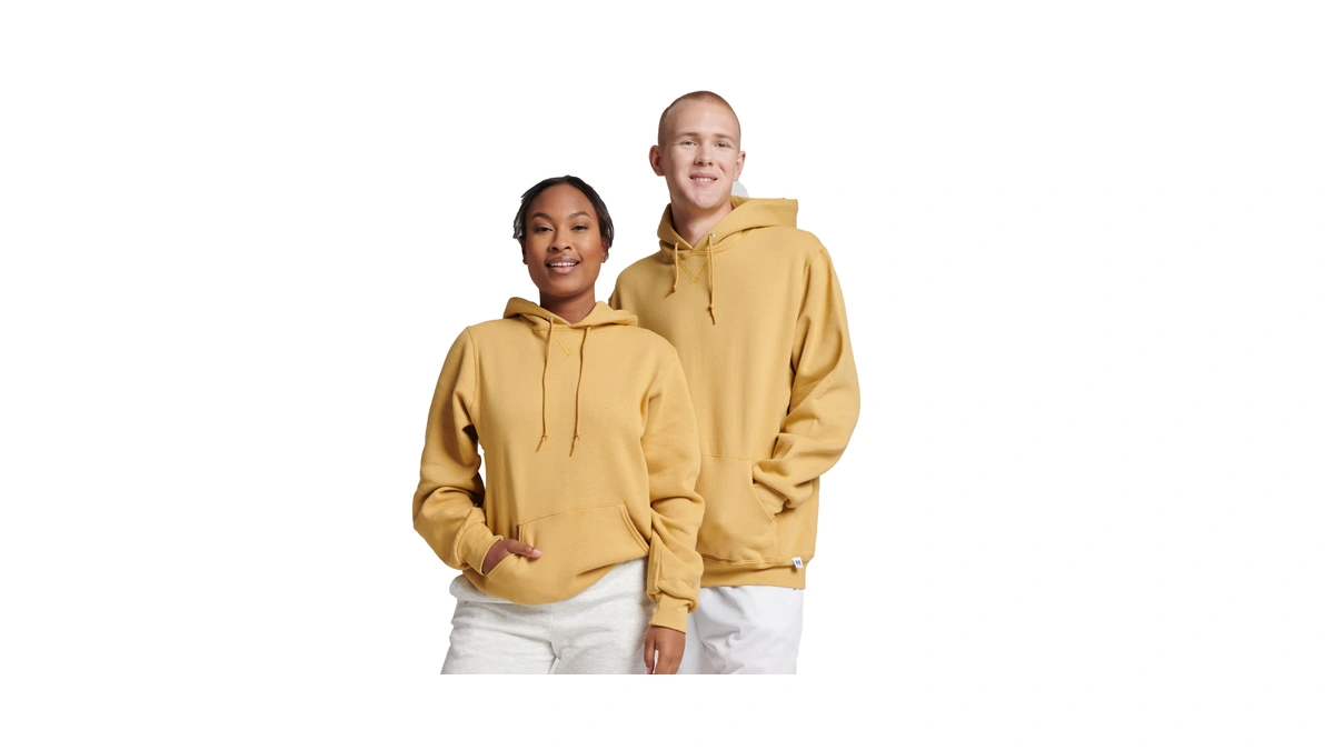 Russell Athletic Men's Dri Power Hooded Pullover Sweatshirt, Almond, Large