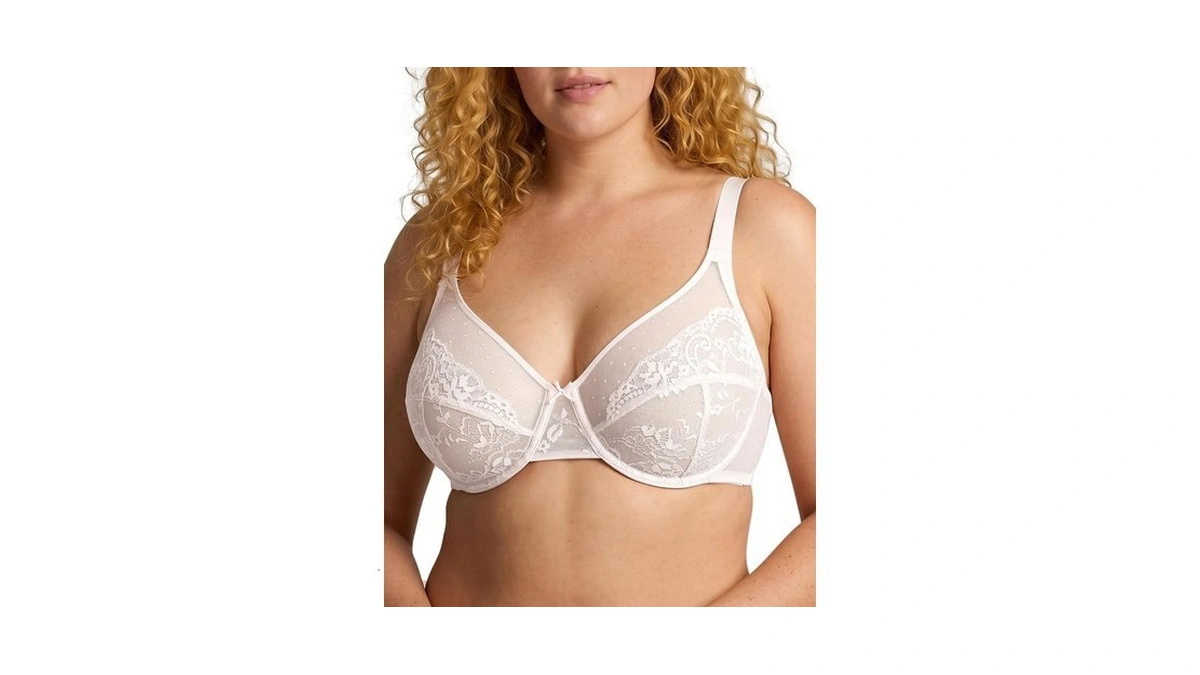 As Fairy Supportive Breathable Unlined Lace Bra For Women Full