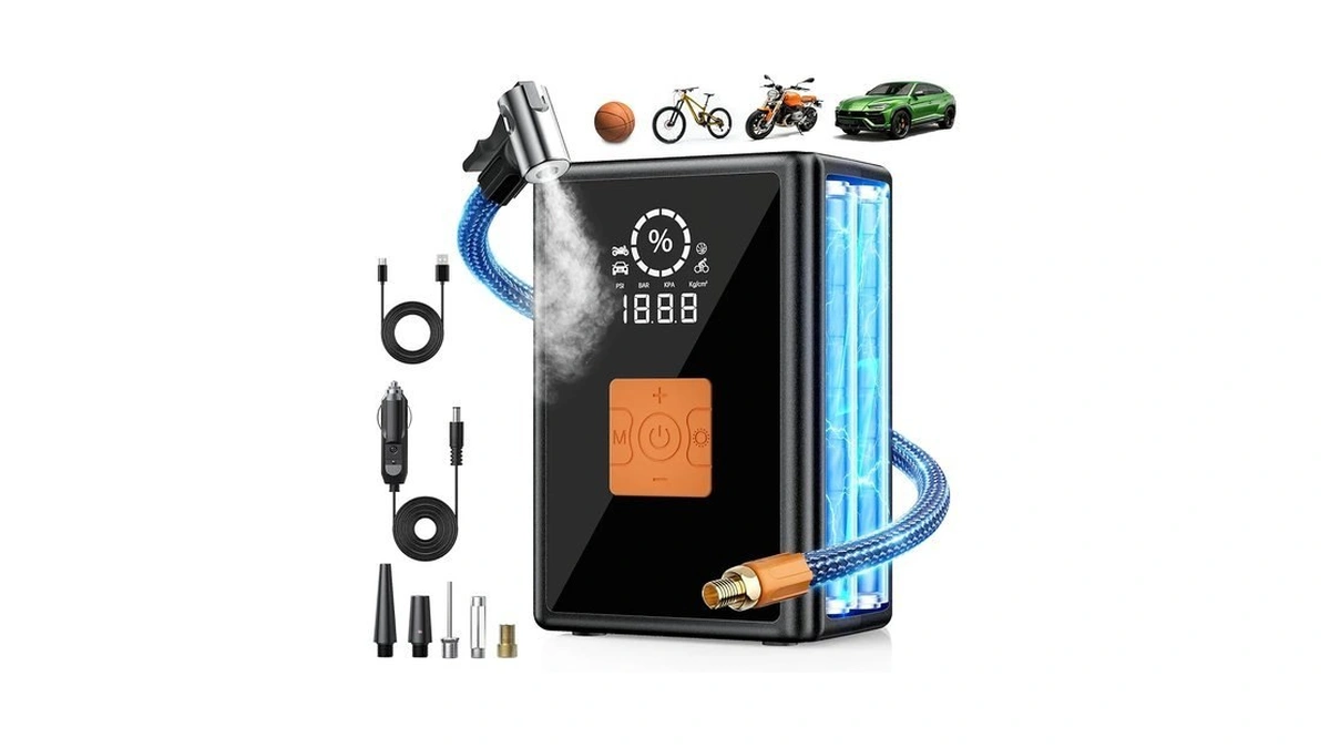 Tire Inflator Portable Air Compressor Cylinde...