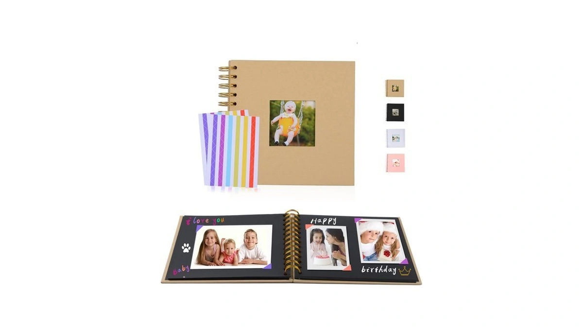 Scrapbook Photo Album With Black Paper Pages,diy Scrapbook Album Black