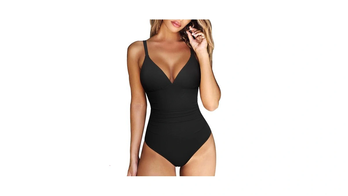 Rxrxcoco Women Tummy Control One Piece Swimsuits Slimming Shapewear Crisscross