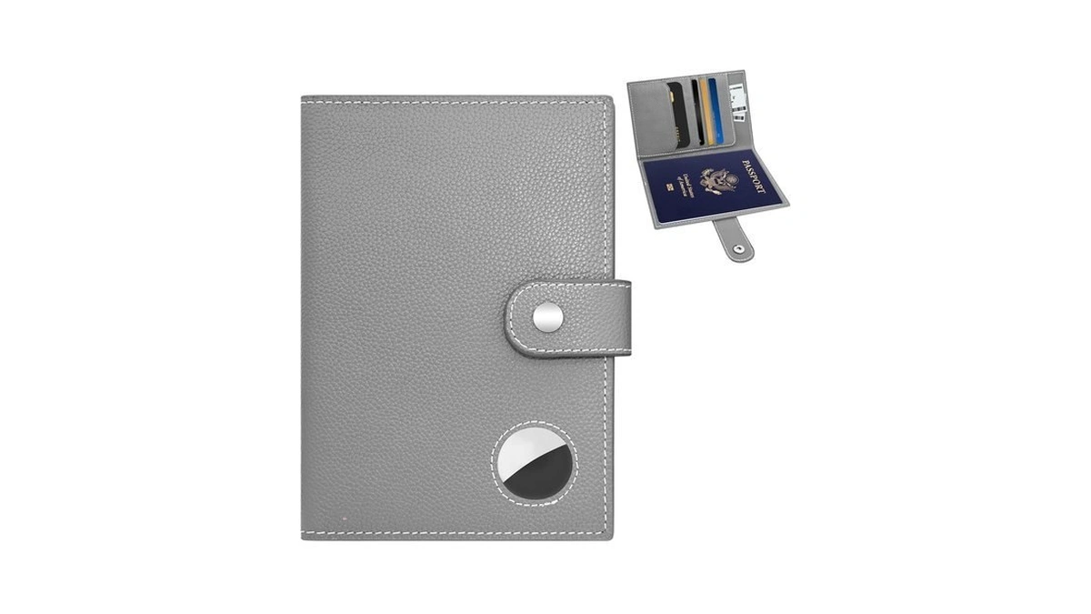 Genuine Leather Slim Passport Holder With Rfi...