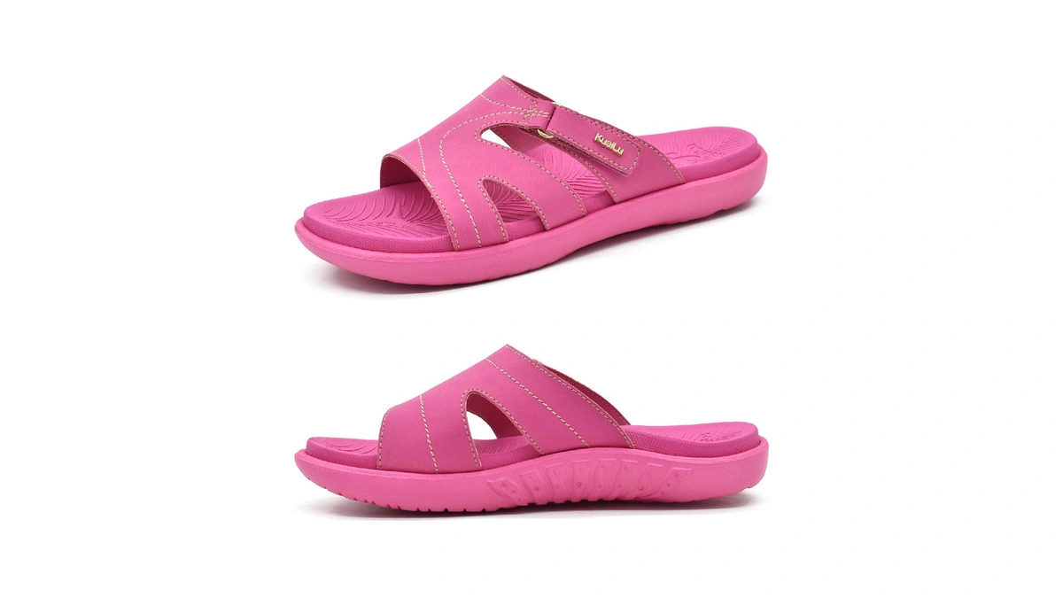 Kuailu Womens Fashion Orthotic Slides Ladies Lightweight Athletic Yoga Mat