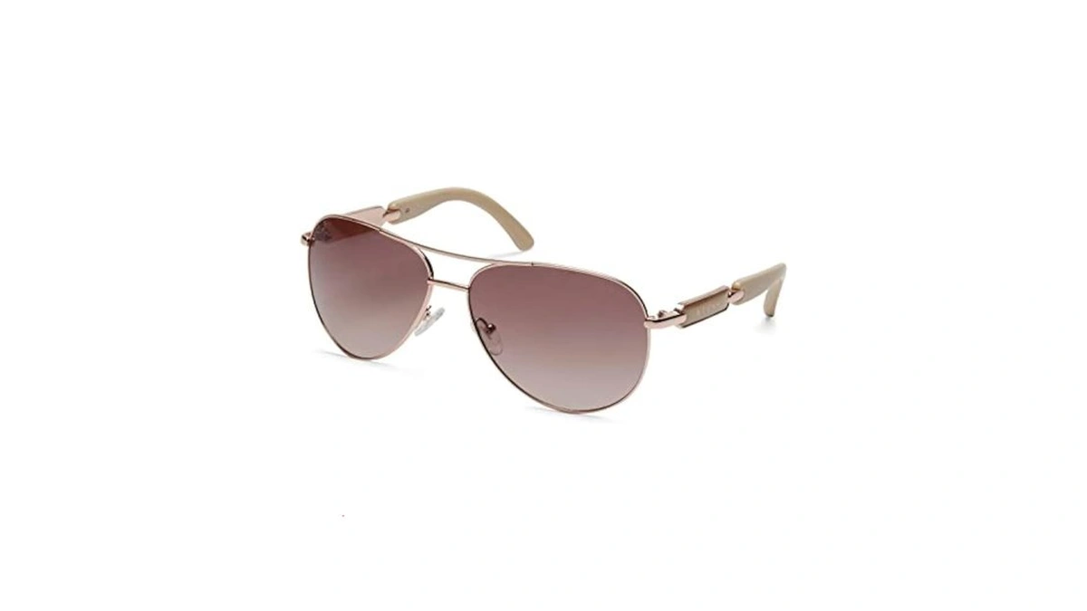 Guess Women's Metal Sunglasses, Shiny Rose Gold