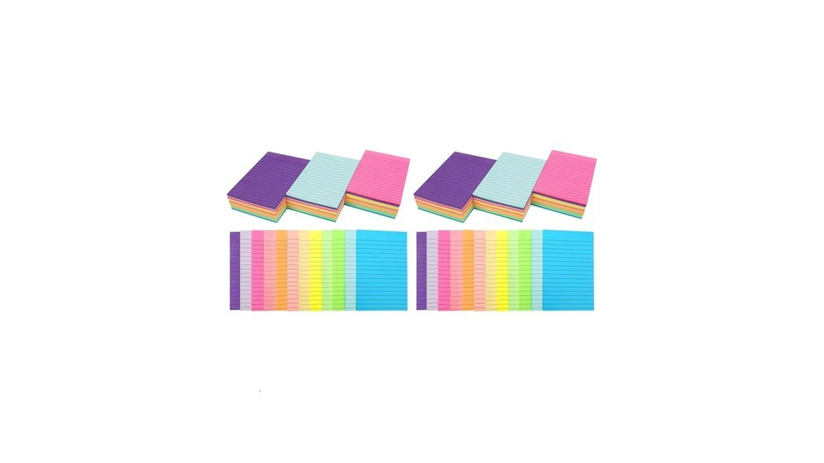 Sacatr 36 Pads Lined Sticky Notes, Sticky Note Pads 4x6