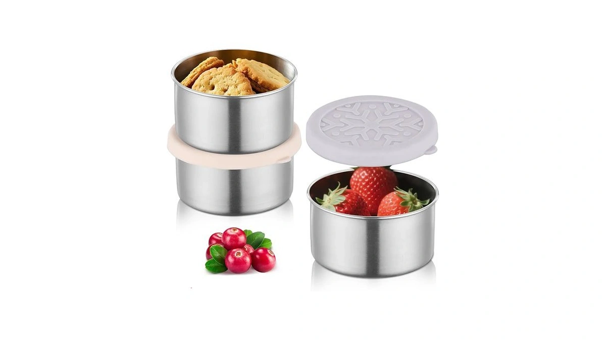Befoy Stainless Steel Snack Containers Salad Dressing Container To Go