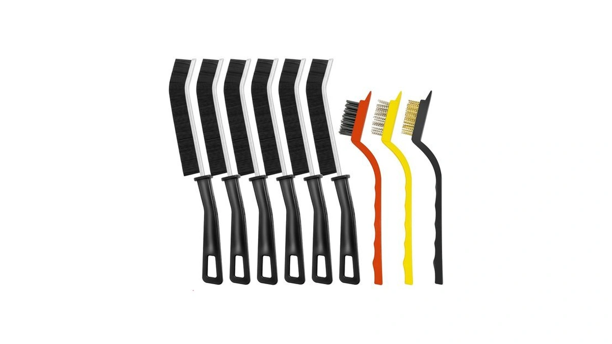 9pcs Crevice Cleaning Brush, Hard Bristle Scrub Brushes Tools