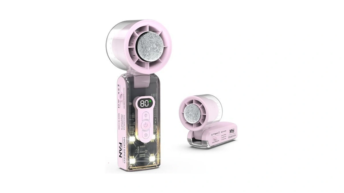 Batulu Portable Handheld Fan, Tec Ice Compress Personal Fan, 100-speed