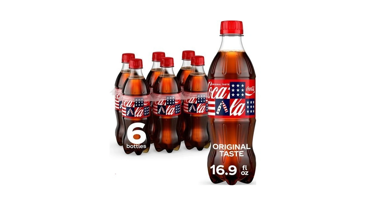 Coca-cola Soda Soft Drink Bottles, 16.9 Fl Oz, 6 Pack