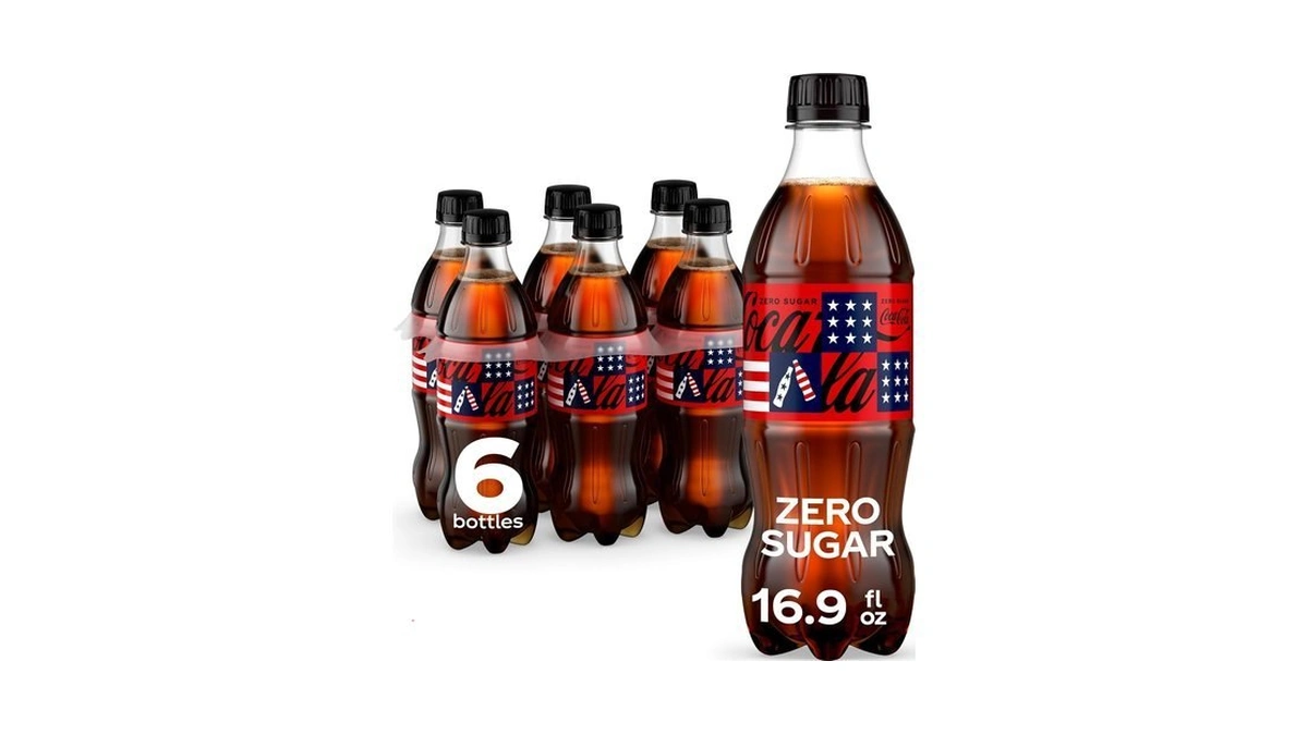 Coca-cola Zero Sugar Soda Soft Drink Bottles, 16.9 Fl Oz,