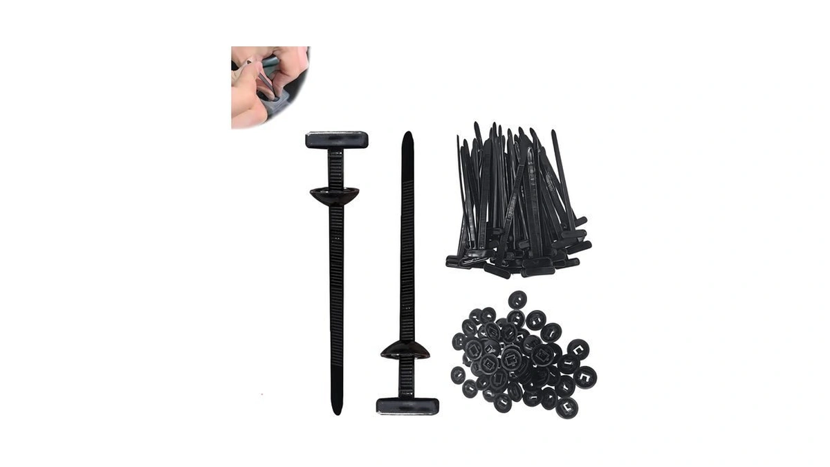 100pcs Releasable Zip Ties With Pin & Button - Heavy