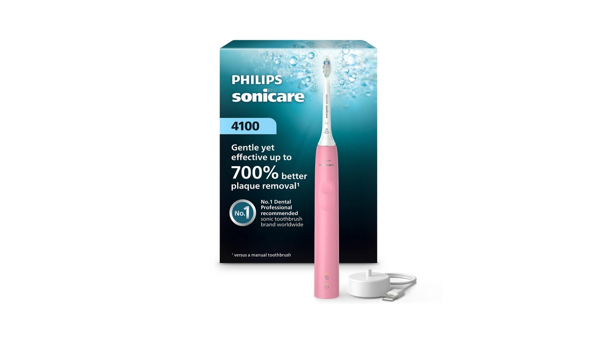 Philips Sonicare 4100 Rechargeable Electric Toothbrush, Deep Pink