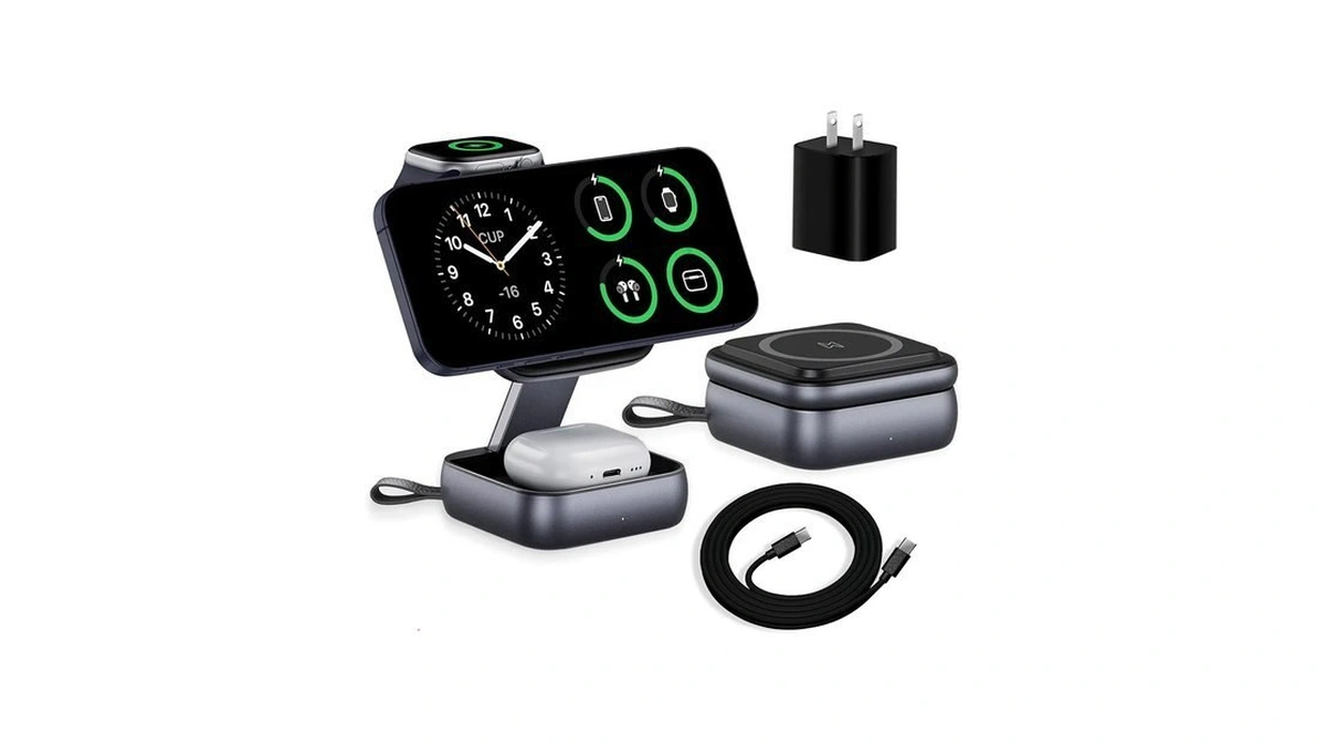 Wireless Charging Station For Apple Devices,magnetic Travel Charger