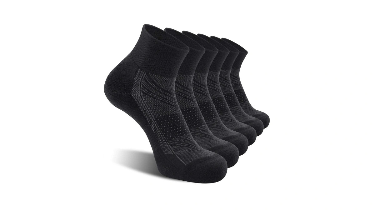 Cs Celersport 6 Pack Men's Ankle Socks With Cushion, Sport