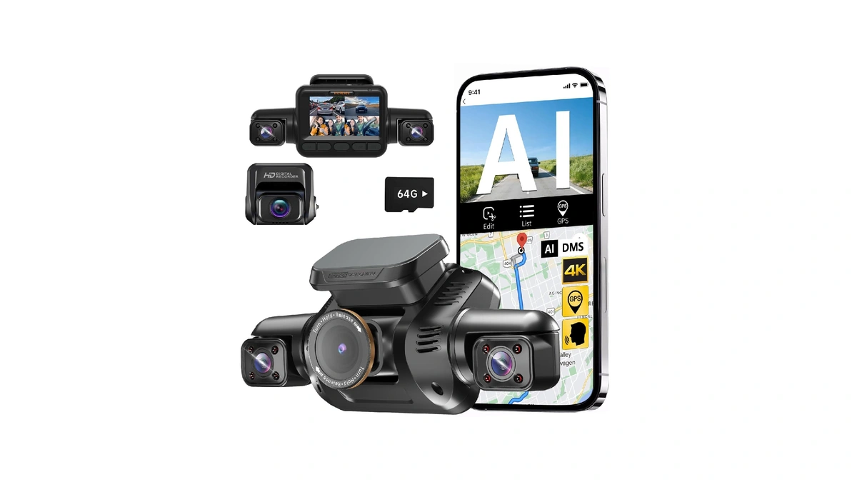 Hupejos Ai 4k Dash Cam Front And Rear, 4 Channel