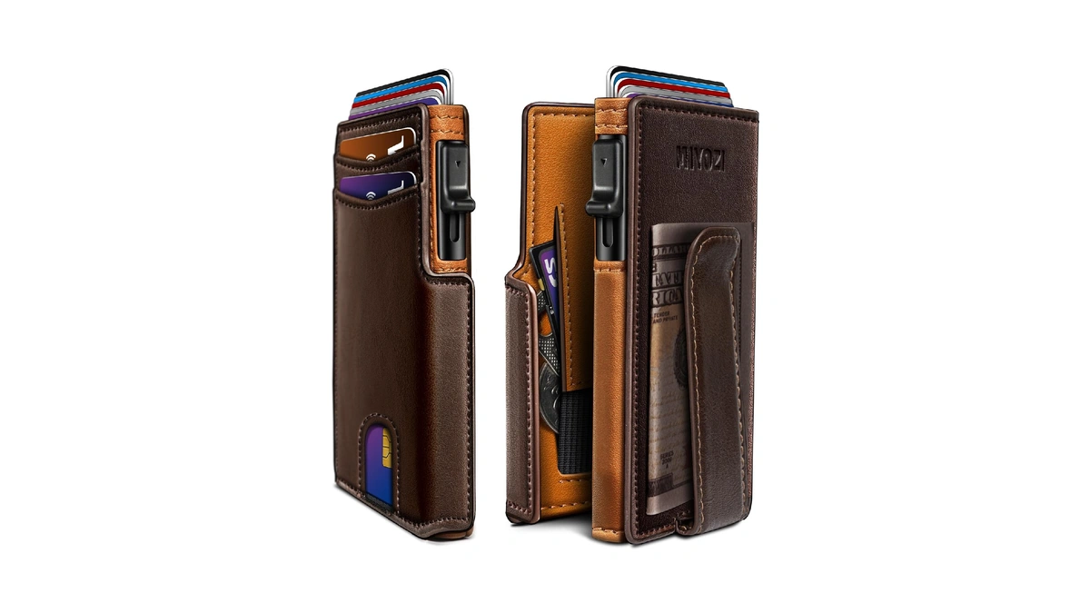 Miyozi Wallet For Men, Magnetic Minimalist Slim Wallet With Pop