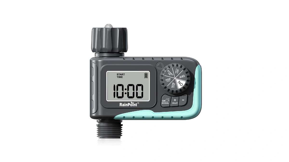 Rainpoint Sprinkler Timer, Programmable Water Timer For Garden Hose, Outdoor