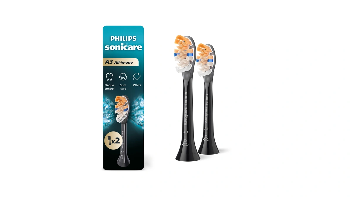 Philips Sonicare A3 All-in-one Brush Heads, 2-pack, 6 Month Supply,