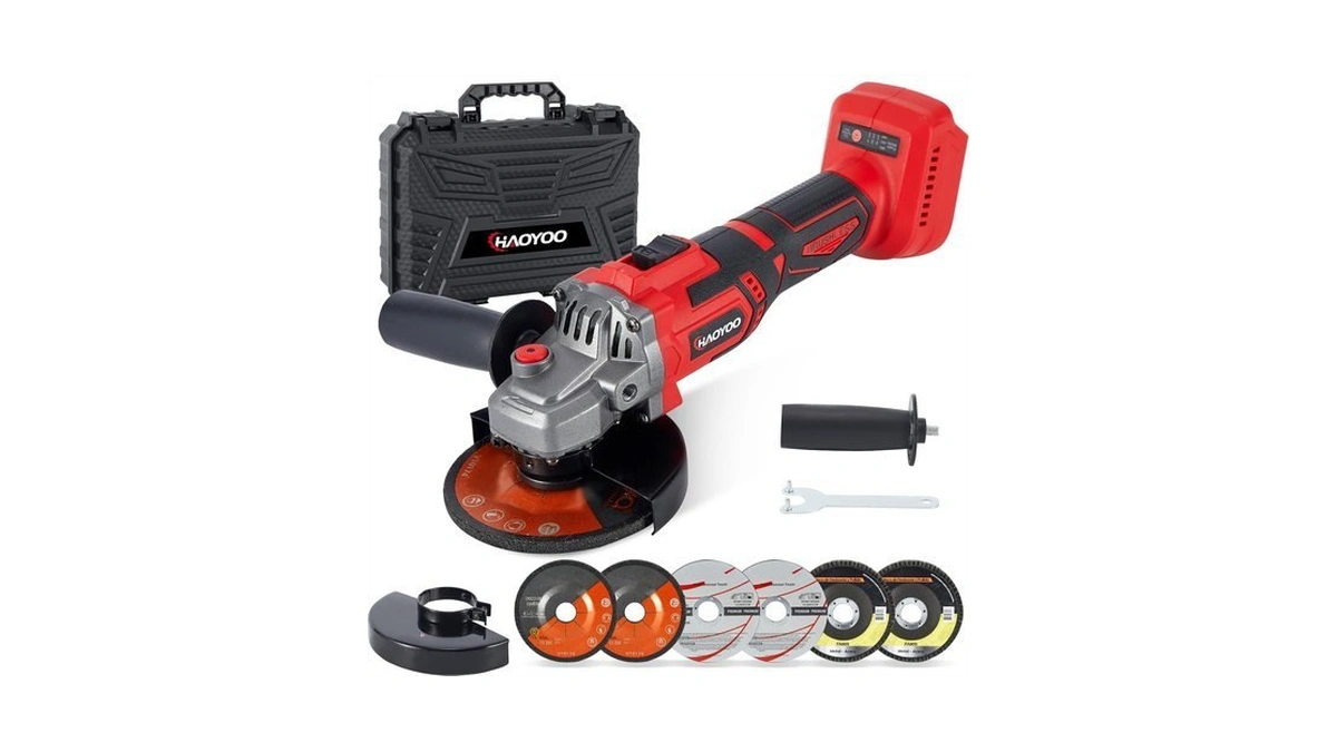 Haoyoo Cordless Angle Grinder 4-1/2 Inch, Compatible With Makata 18v