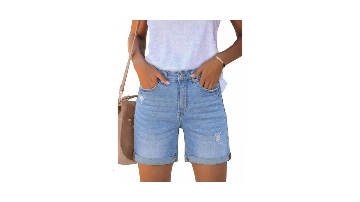 Luvamia High Waisted Womens Jean Shorts Relaxed Denim Shorts Women
