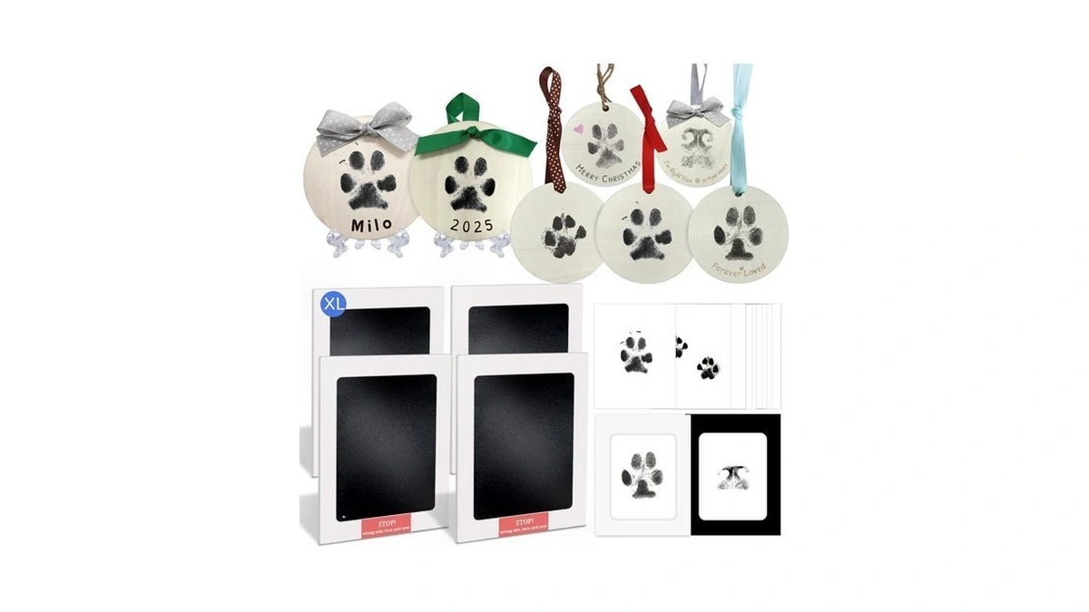 Skittypurr Inkless Pet Paw Print Kit,dog Nose Print Kit,ink Paw