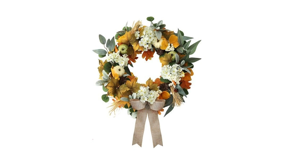 22 Inch Fall Wreath, Handmade Thanksgiving Wreath, Fall Wreaths For