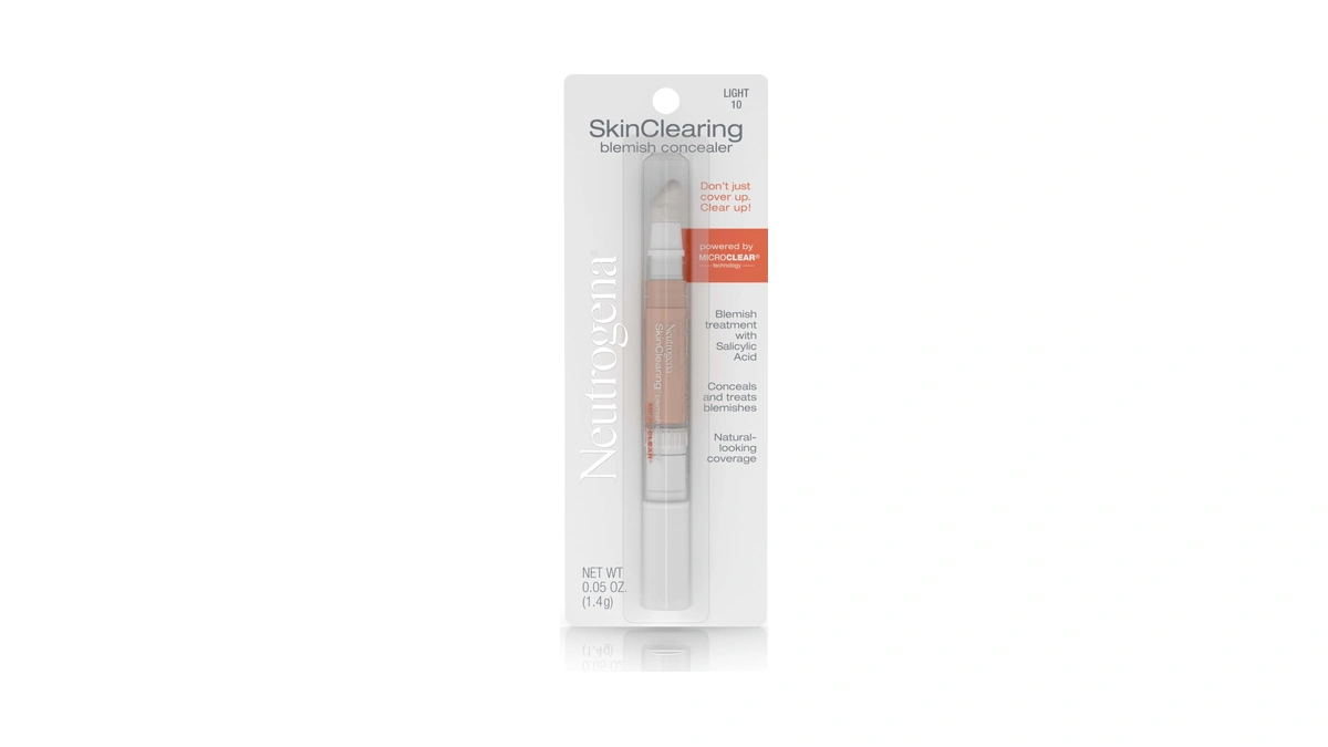 Neutrogena Skinclearing Blemish Concealer Face Makeup, Light 10, .05 Oz