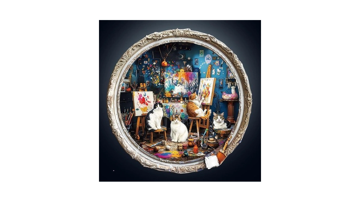 Wooden Puzzles For Adults Unique Shaped Cat Art Studio Jigsaw