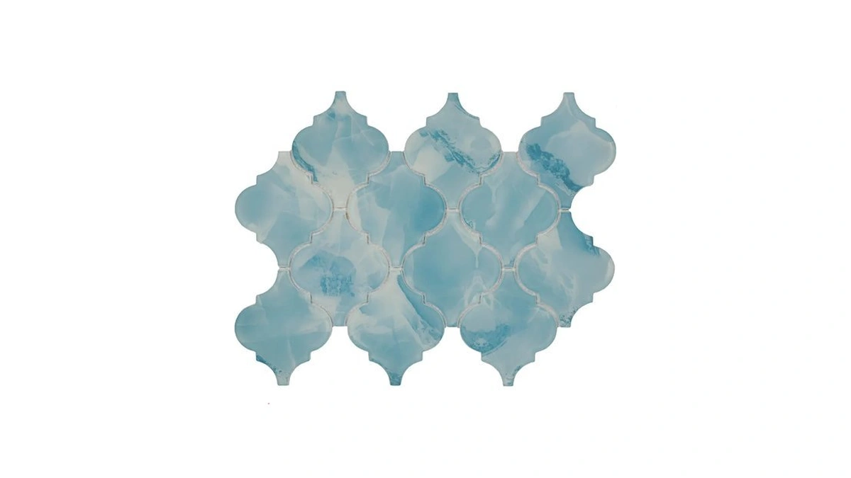 5 Sheets Arabesque Porcelain Tile For Kitchen Backsplash