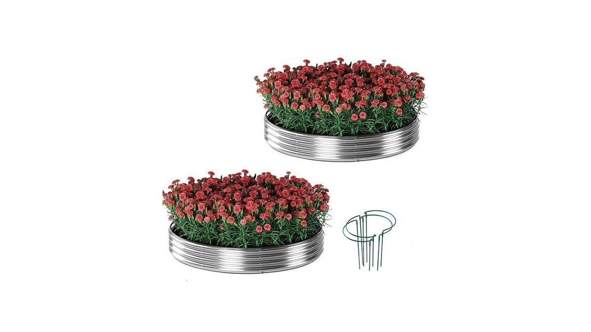 Zfhgarden Galvanized Metal Planter Raised Garden Bed Kit For Gardening