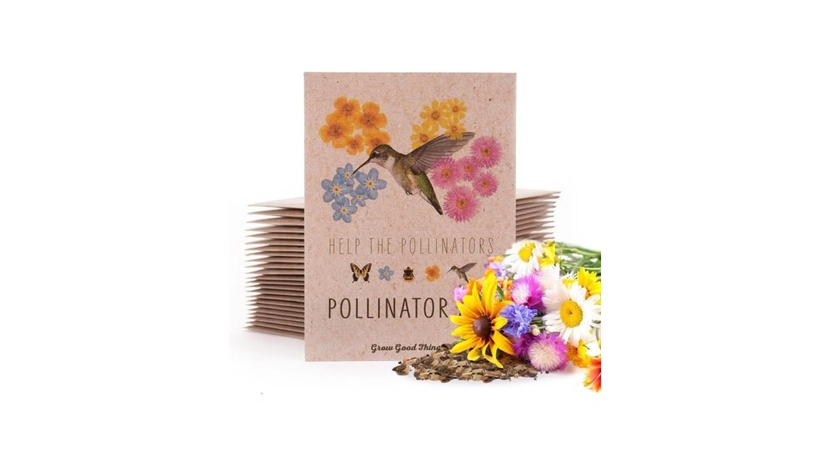 Bentley Wildflower Mix, Pre Filled Hummingbird Packets, 25 Annual Flower