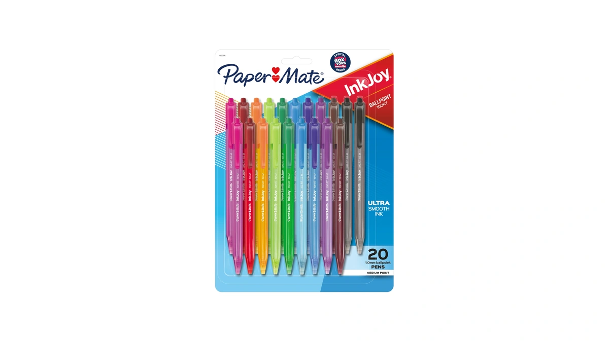Paper Mate Inkjoy 100rt Retractable Ballpoint Pens, Medium Point (1.0mm),