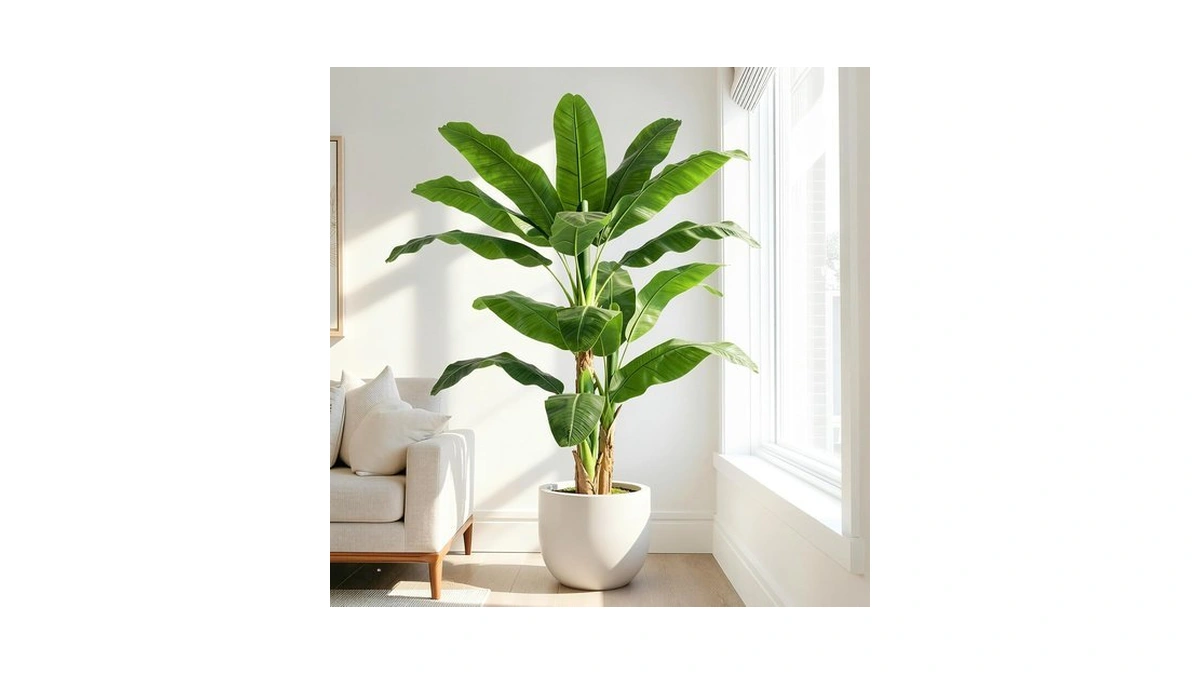 Keeplush 5ft Extra Tall Artificial Banana Tree, Fake Banana Leaf