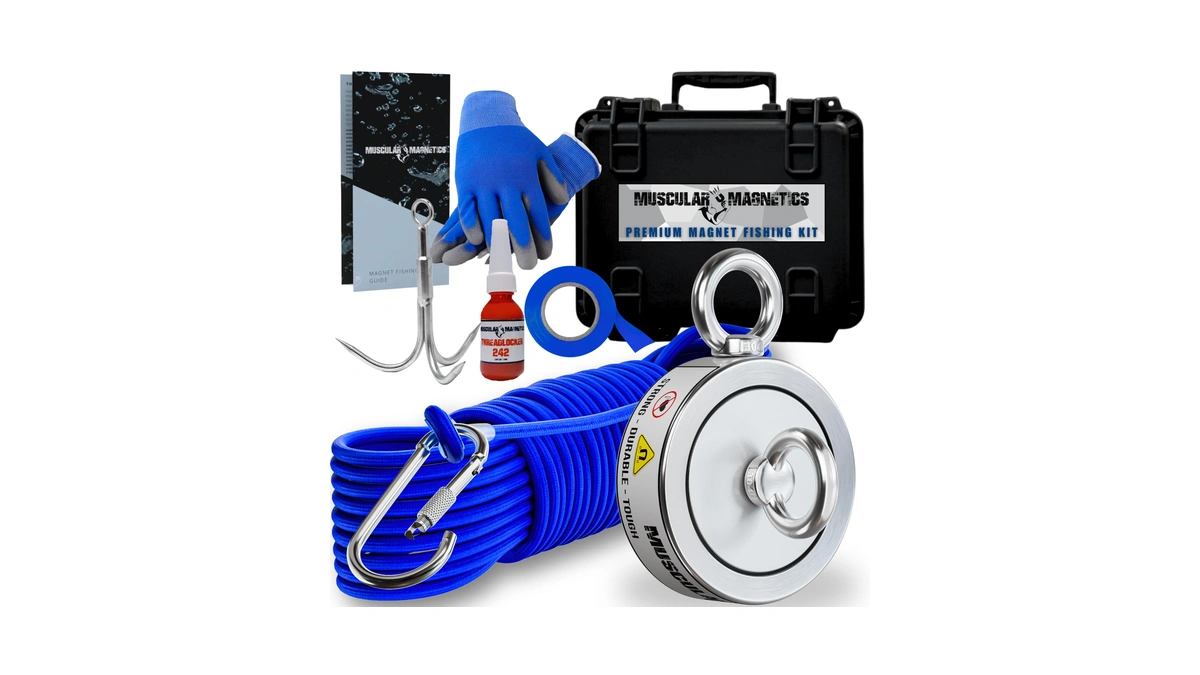 1325 Lbs Large Magnet Fishing Kit | Complete Double Sided