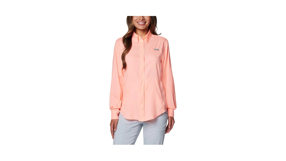 Columbia Womens Pfg Tamiami Ii Long Sleeve Fishing Shirt, Tiki