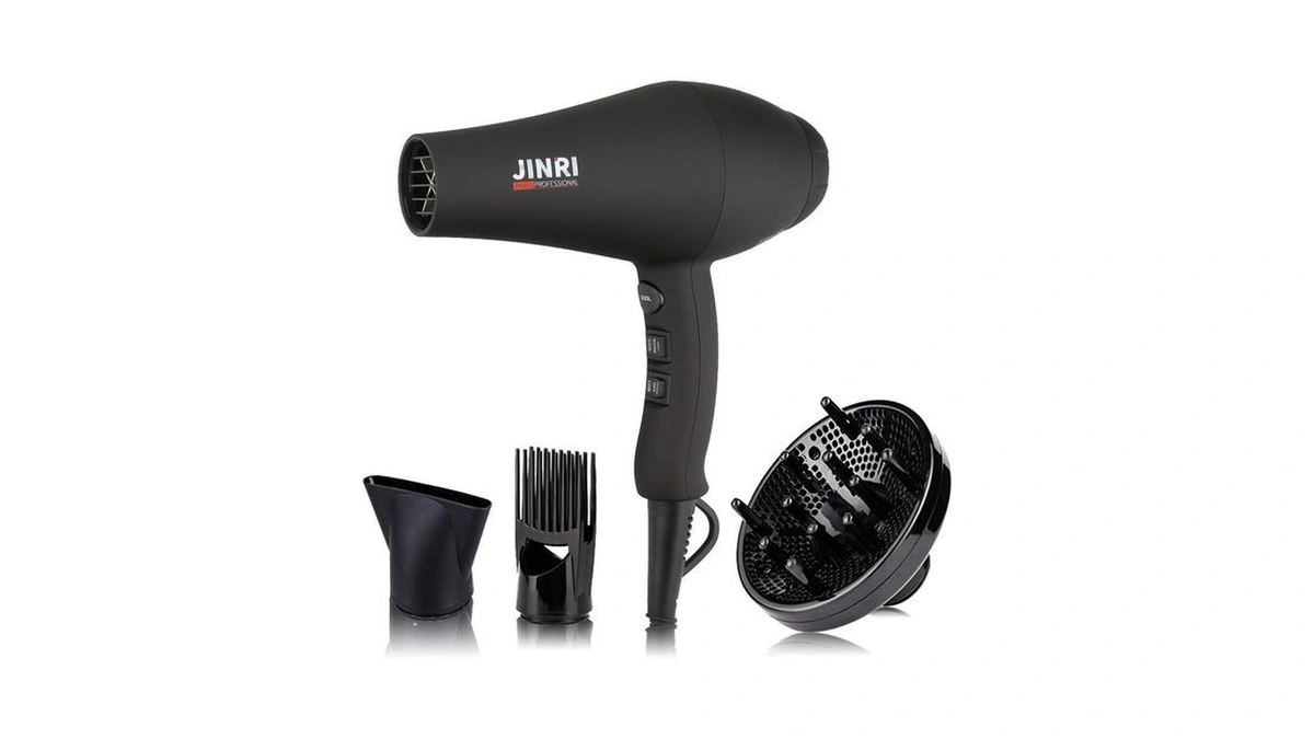 Jinri Ionic Hair Dryer With Diffuser & Comb And Concentrator,