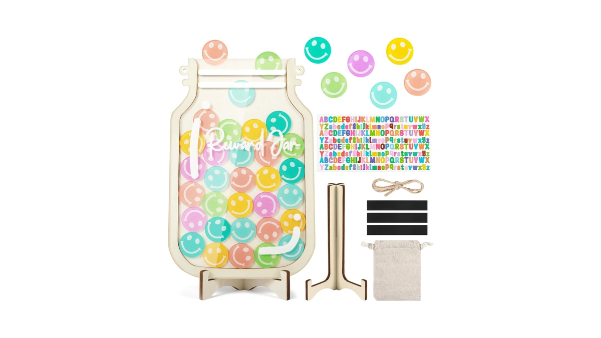 Magnetic Reward Jars For Kids,personalized Reward Jar With Colorful Letter