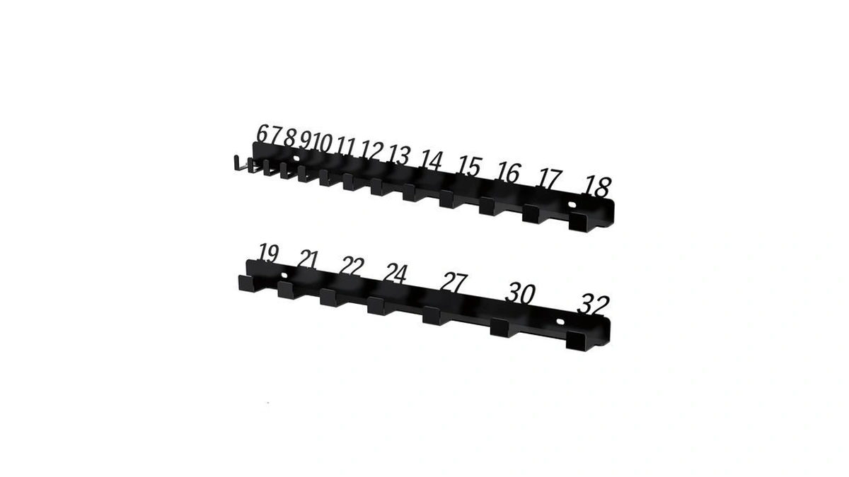 Vakonyx Metal Wall-mounted Wrench Organizer - Multi-sized Socket Tool Holder