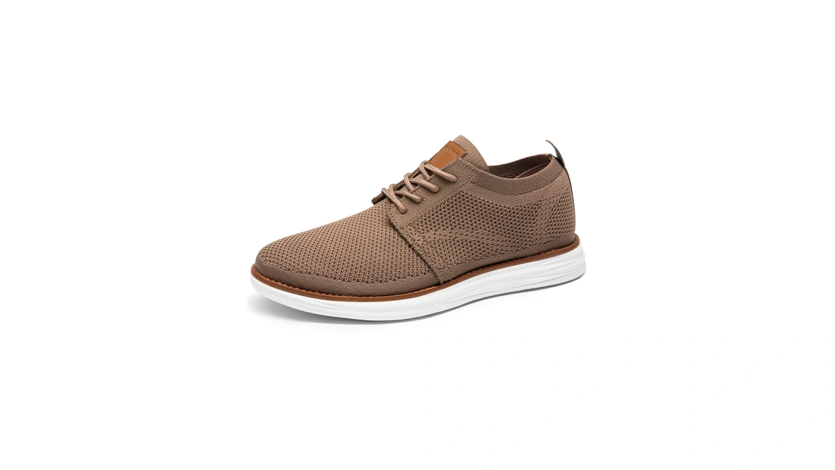 Bruno Marc Men's Knitflex Breeze Casual Dress Sneakers,light/brown,11
