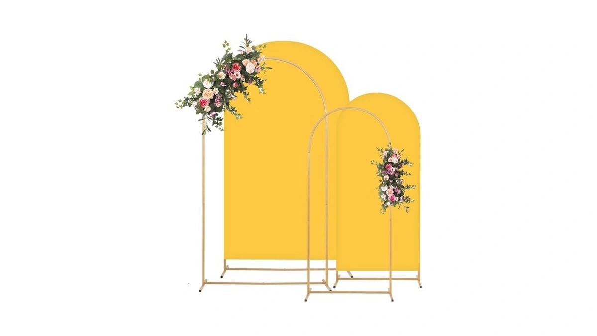 Toolterritary Metal Arch Backdrop Stand And Cover Set, 8ft, 7.2ft