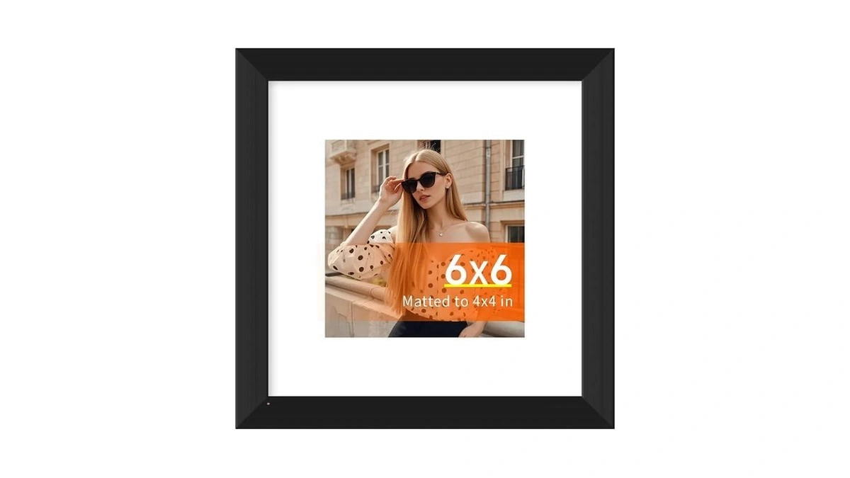 Arrow King 6x6 Black Picture Frame, Tabletop & Wall Display